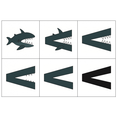 Набор знаков «Акула», ламинированный картон